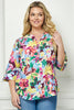 Tropical Watercolor Floral Top