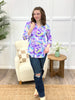 Dear Scarlett Vivid Petals Purple Abstract Tunic Top