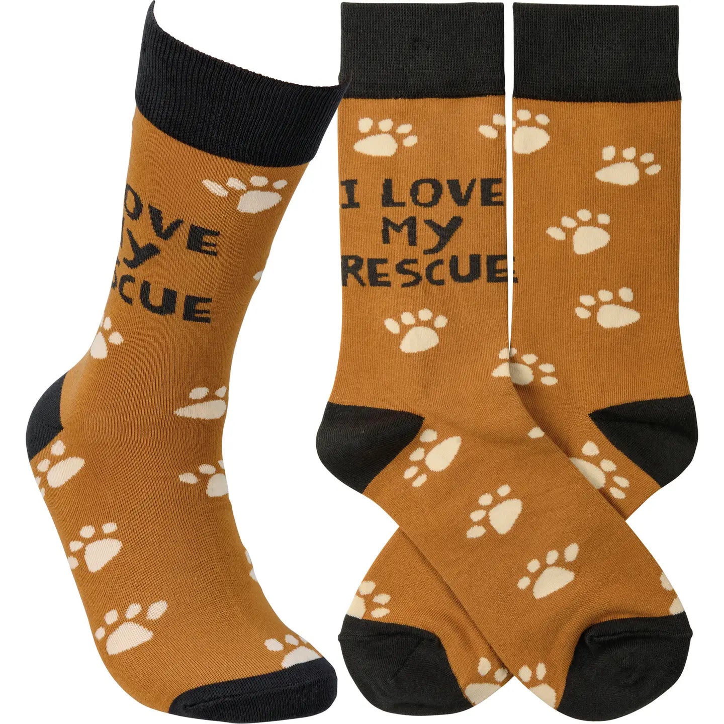 Pet Lover Socks - "I Love My Rescue"