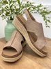 Corkys Taupe Ready Or Not Wedge Sandals