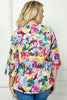 Tropical Watercolor Floral Top