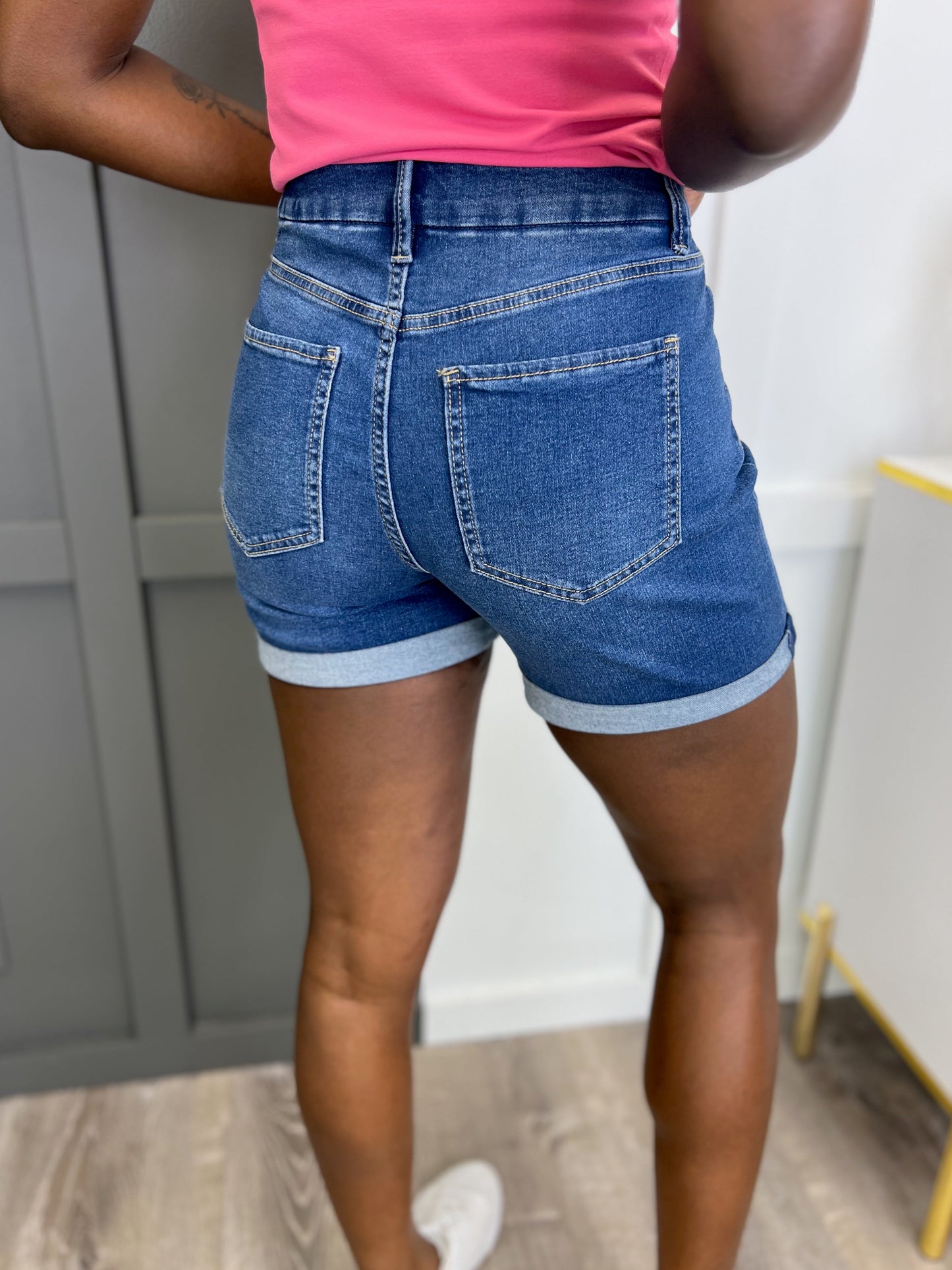 The Shelby TUMMY CONTROL Jean Shorts