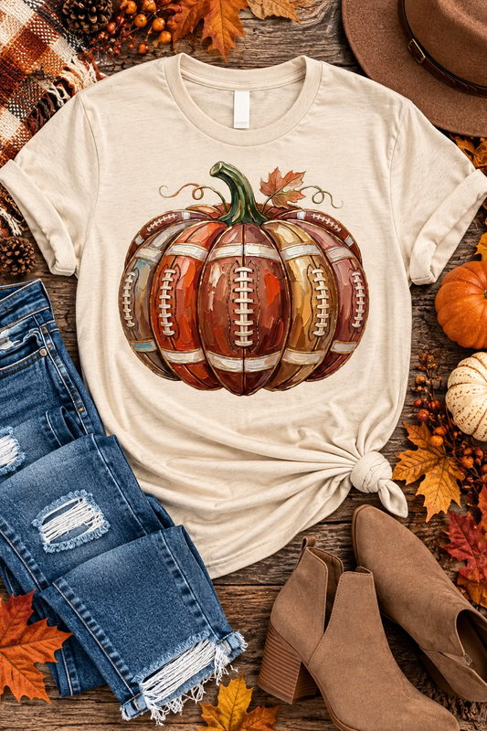 Football Pumpkin Graphic Tee