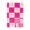 Pink Palm Checkered Throw Blanket