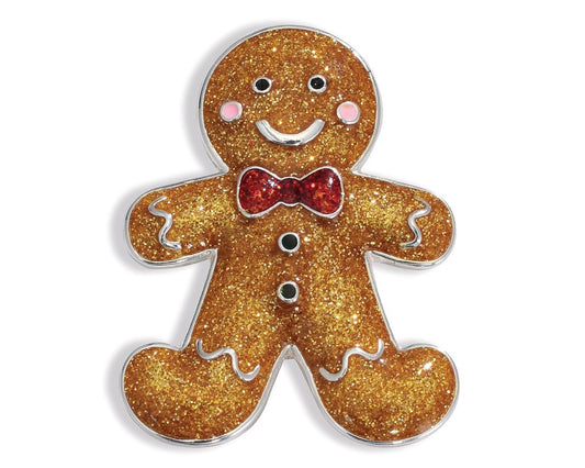 Glittering Gingerbread Pin