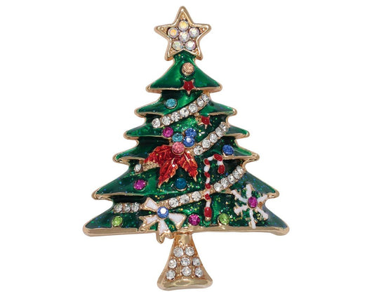 Dazzling Christmas Tree Pin