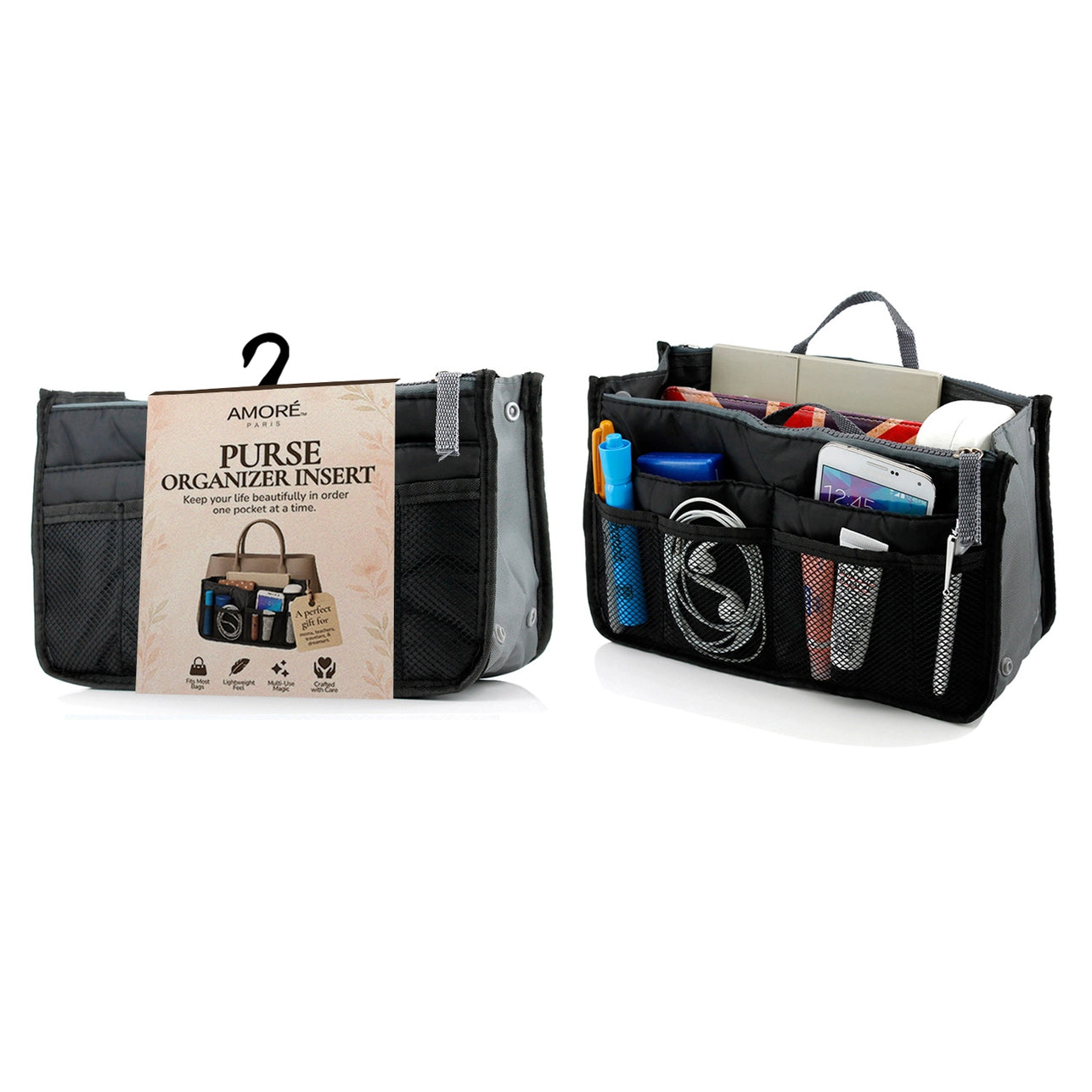 Travel Tote Handbag/Purse Insert Organizer