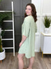 Women's REG/PLUS Sage Short Sleeve T-Shirt Dress