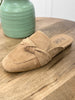 Clingy Camel Suede Corky Slip on Shoes