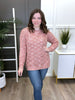 Women's REG/PLUS Mauve Crew Neck Long Sleeve Top