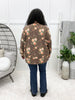 Women's Brown Floral Print Oversized Pullover Top