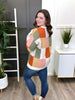 Women's REG/PLUS Multi Color Checker Long Sleeve Knit Top
