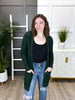 Women's REG/PLUS Dark Green Sweater Cardigan