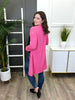 Women's REG/PLUS Solid Open Cardigan, Hot Pink