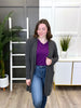 Women's REG/PLUS Solid Open Cardigan, Black