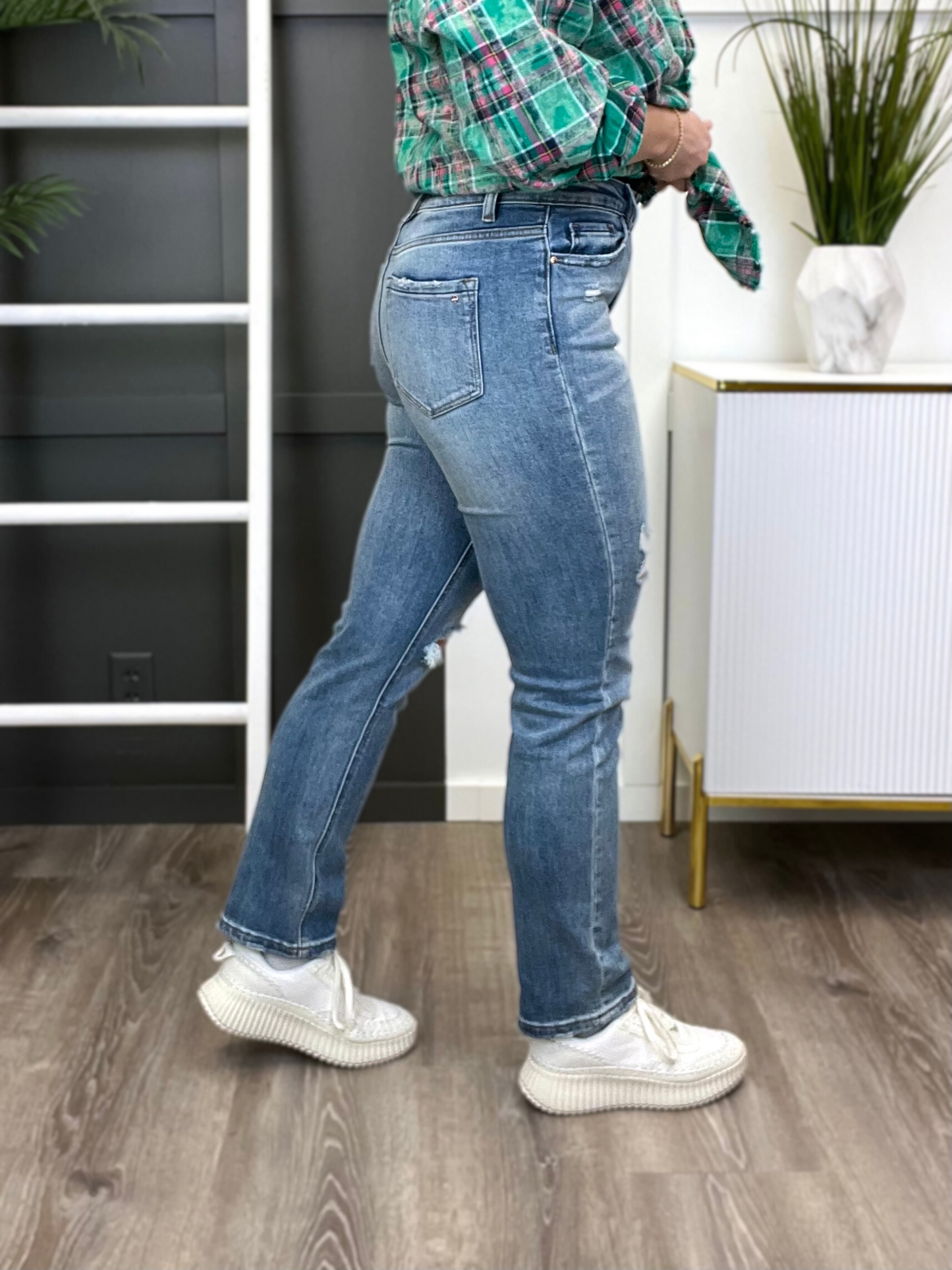 Straight To The Point Straight Leg Jeans by Mica