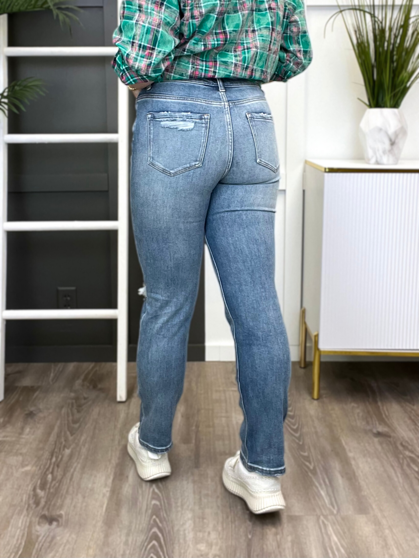 Straight To The Point Straight Leg Jeans by Mica