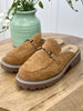 Corkys Wingin' It Faux Suede Slip On Mules