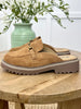 Corkys Wingin' It Faux Suede Slip On Mules