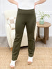 Dear Scarlett Women's REG/PLUS Solid Straight Leg Magic Pants, Olive