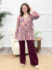 Dear Scarlett Women's  Solid Wide Leg Magic Pants, Wine