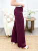 Dear Scarlett Women's  Solid Wide Leg Magic Pants, Wine