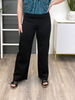Dear Scarlett Women's Solid Wide Leg Magic Pants, Black