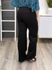 Dear Scarlett Women's Solid Wide Leg Magic Pants, Black