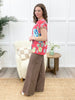 Dear Scarlett Women's REG/PLUS Solid Wide Leg Magic Pants, Dark Mocha