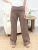 Dear Scarlett Women's REG/PLUS Solid Wide Leg Magic Pants, Dark Mocha