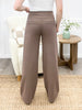 Dear Scarlett Women's REG/PLUS Solid Wide Leg Magic Pants, Dark Mocha