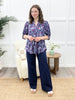 Dear Scarlett Women's Solid Wide Leg Magic Pants, Navy