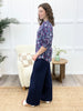 Dear Scarlett Women's Solid Wide Leg Magic Pants, Navy