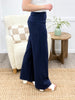 Dear Scarlett Women's Solid Wide Leg Magic Pants, Navy