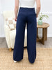Dear Scarlett Women's Solid Wide Leg Magic Pants, Navy