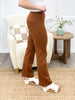 Dear Scarlett Women's REG/PLUS Solid Straight Leg Magic Pants, Rust