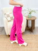 Dear Scarlett Women's REG/PLUS Solid Straight Leg Magic Pants, Hot Pink