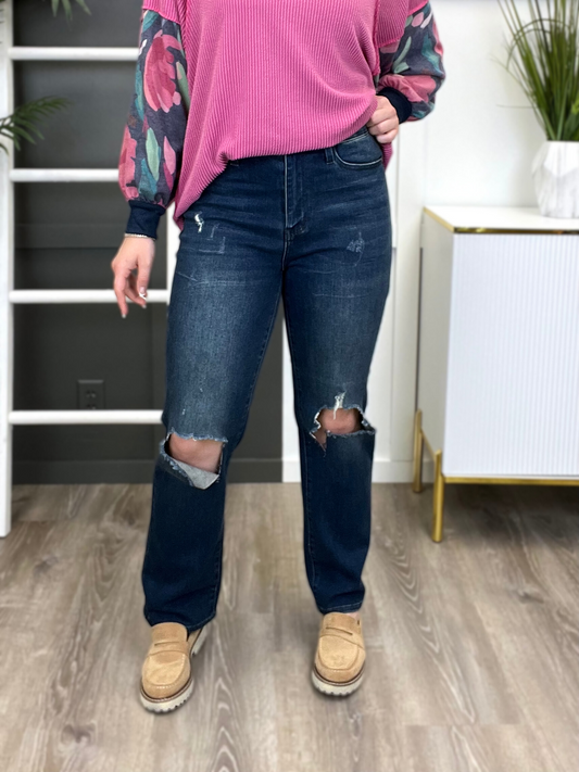 Judy Blue Knee Slappin' High Waisted Dad Jeans