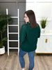 Women's Hunter Green Button Up Knit Cardigan