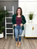 Women's Hunter Green Button Up Knit Cardigan