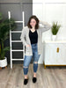 Women's Gray Waffle Knit Open Cardigan