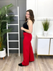 Dear Scarlett Women's REG/PLUS Solid Wide Leg Magic Pants, Red