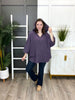 Women's Purple V-Neck Hoodie Top