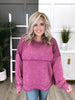 Washed Plum Relaxed Pullover Top