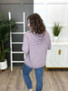 Women's Mauve Hoodie Top w/ Button Detail