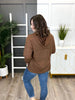 Women's Rust Hoodie Top w/ Button Detail