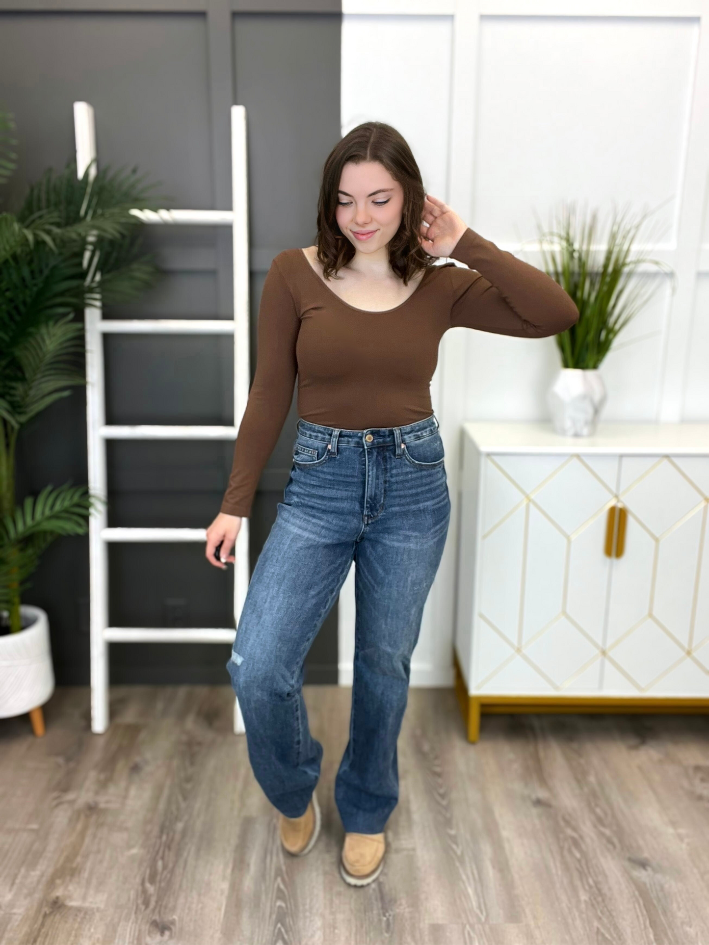 Judy Blue Who's In Control High Waisted Tummy Control Straight Leg Jeans