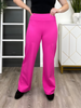 Dear Scarlett Women's REG/PLUS Solid Wide Leg Magic Pants, Hot Pink