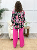 Dear Scarlett Women's REG/PLUS Solid Wide Leg Magic Pants, Hot Pink