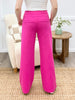 Dear Scarlett Women's REG/PLUS Solid Wide Leg Magic Pants, Hot Pink